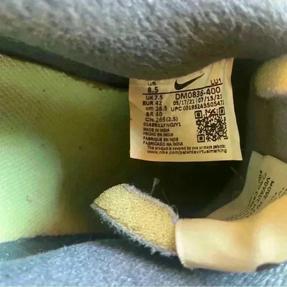 NIKE Court Vision Low Next Nature Thunder Blue Tennis shoe, sneakers, size 8.5 - Picture 4 of 6